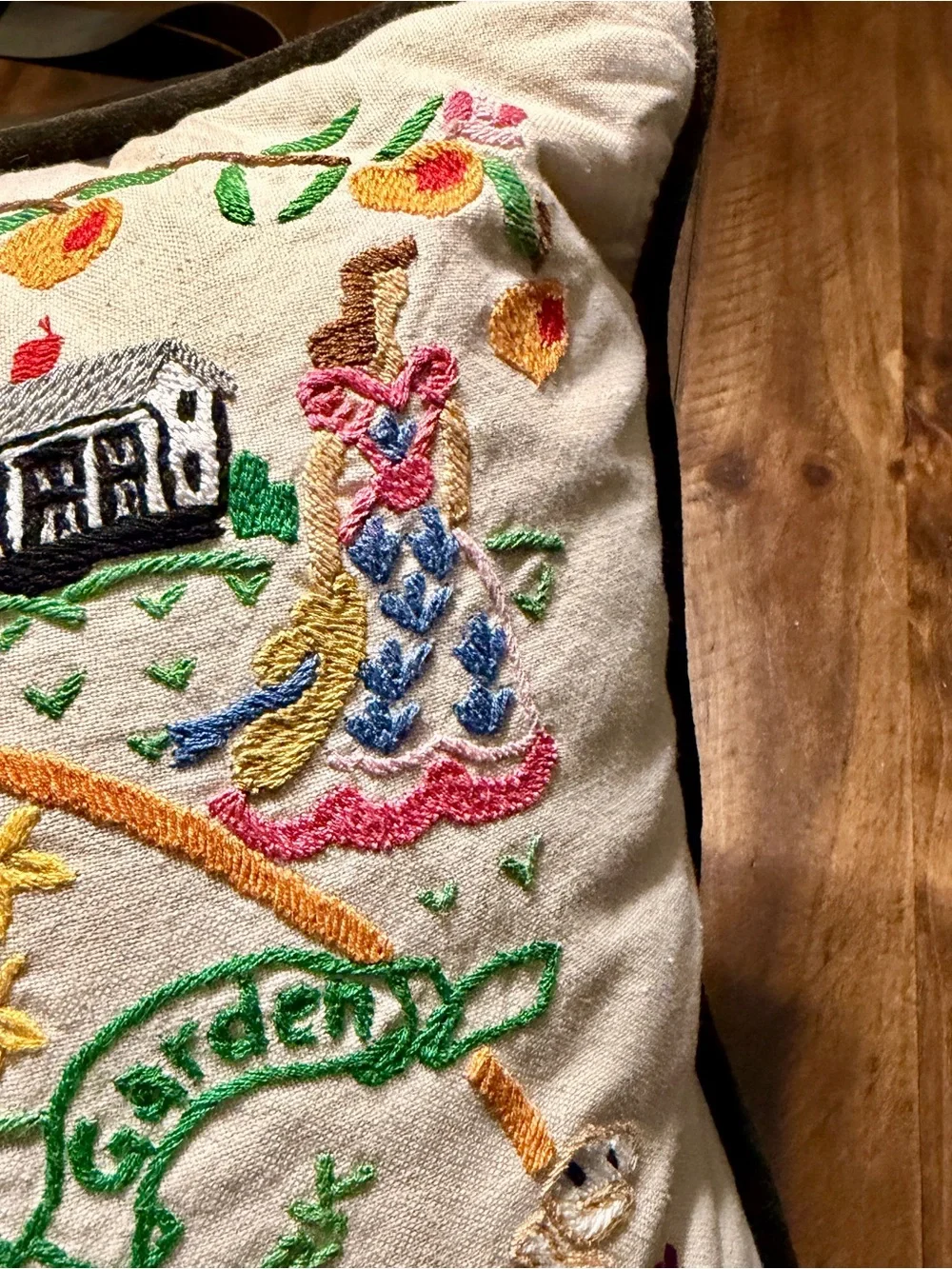 Catstudio Hand Embroidered Atlanta Landmark Accent Pillow — Old School ATL